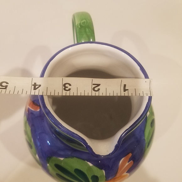 Pier 1 Import Fruit handpainted jar pitcher ITALY RARE - Picture 2 of 7